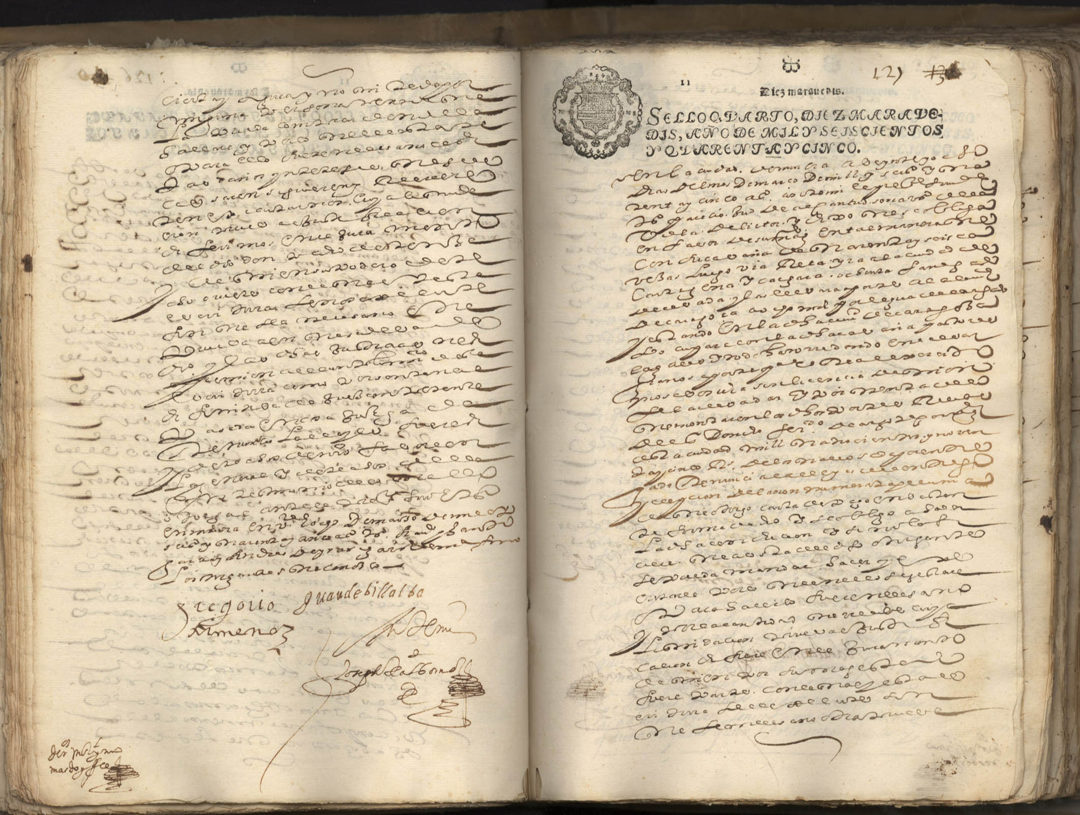 Registro de José Albornoz, Murcia de 1645.